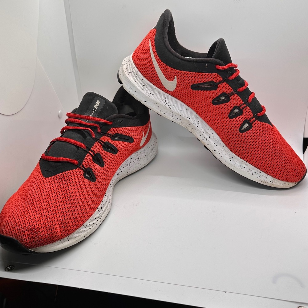 Nike Quest Running Shoes Mens 12 Red Black White Sneakers Comfort Athletic Sport